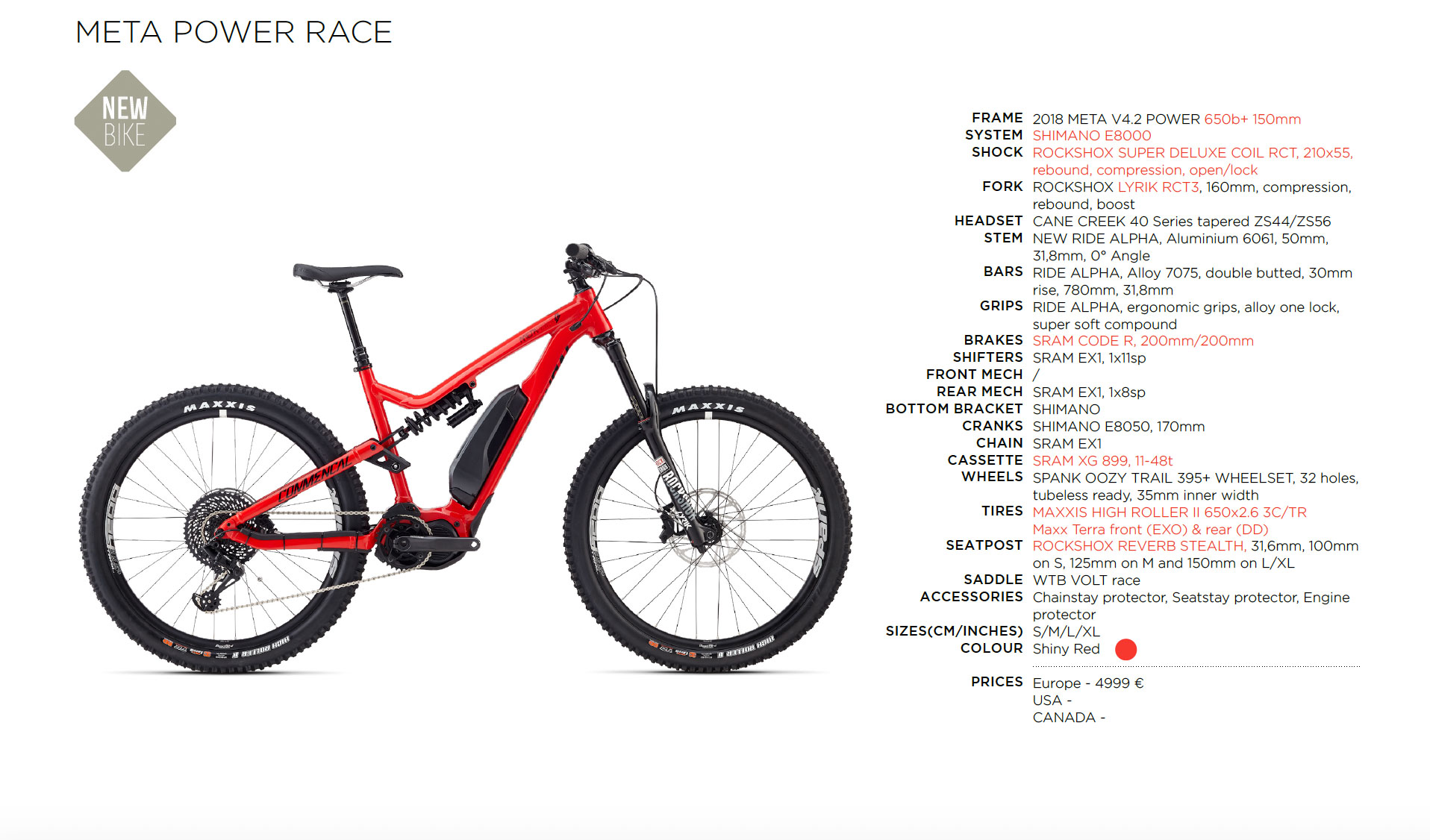 Presentation Commencal Meta Power centrage des masses et sensations fortes Geometries equipements versions et tarifs Vojo