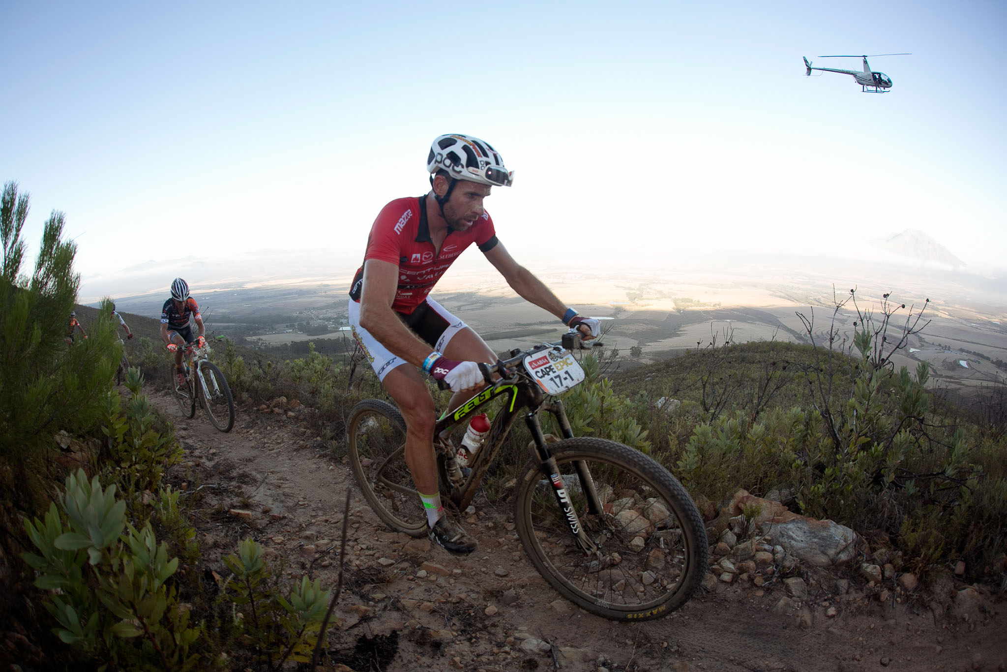 Nicola Rohrbach of team Centurian Vaude by Meerendal 2 pacing himself up the massive climb during stage 2 of the 2016 Absa Cape Epic Mountain Bike stage race from Saronsberg Wine Estate in Tulbagh, South Africa on the 15th March 2016 Photo by Mark Sampson/Cape Epic/SPORTZPICS PLEASE ENSURE THE APPROPRIATE CREDIT IS GIVEN TO THE PHOTOGRAPHER AND SPORTZPICS ALONG WITH THE ABSA CAPE EPIC ace2016