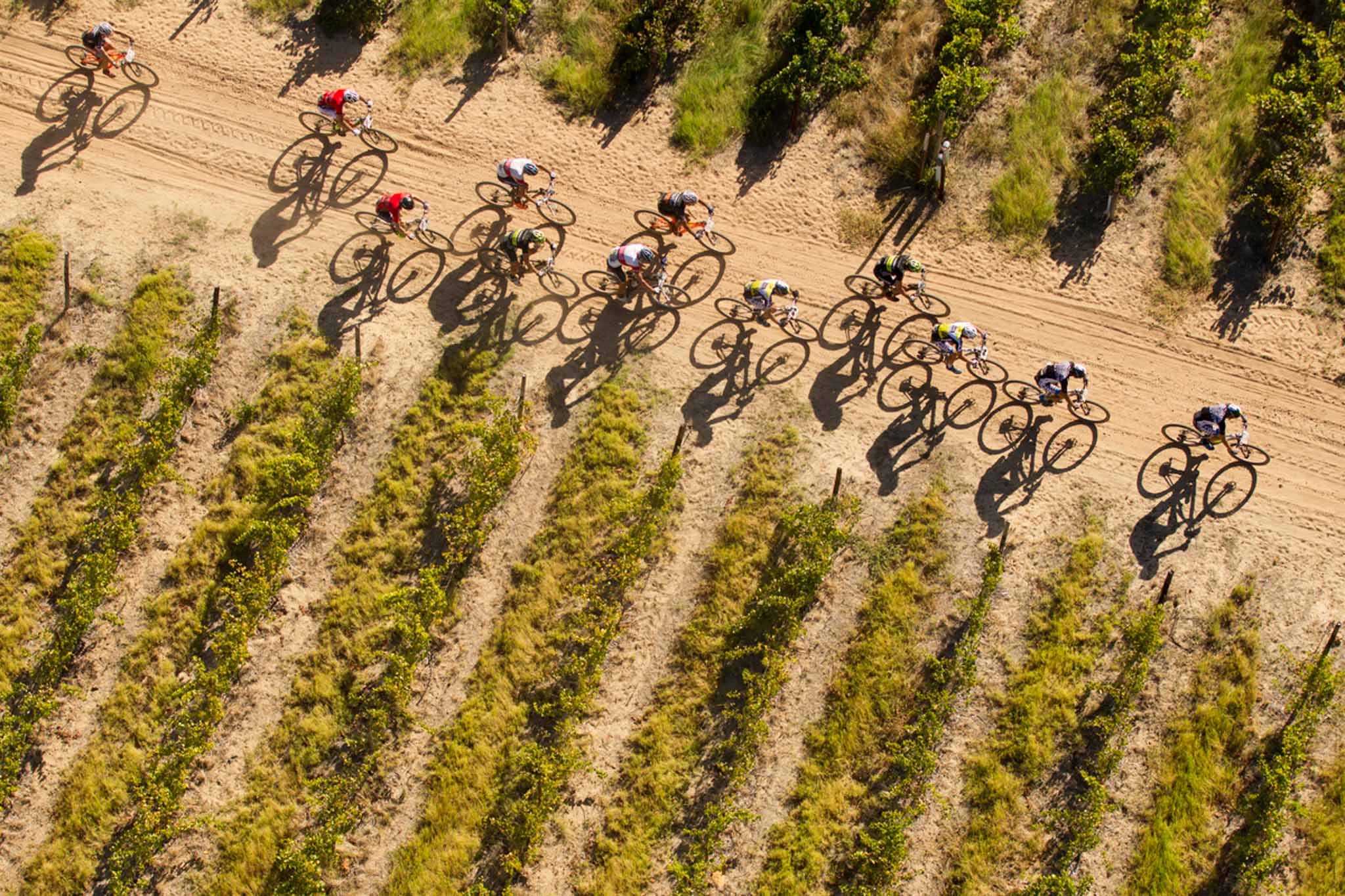 The lead bunch during stage 3 of the 2016 Absa Cape Epic Mountain Bike stage race held from Saronsberg Wine Estate in Tulbagh to the Cape Peninsula University of Technology in Wellington, South Africa on the 16th March 2016 Photo by Gary Perkin/Cape Epic/SPORTZPICS PLEASE ENSURE THE APPROPRIATE CREDIT IS GIVEN TO THE PHOTOGRAPHER AND SPORTZPICS ALONG WITH THE ABSA CAPE EPIC ace2016