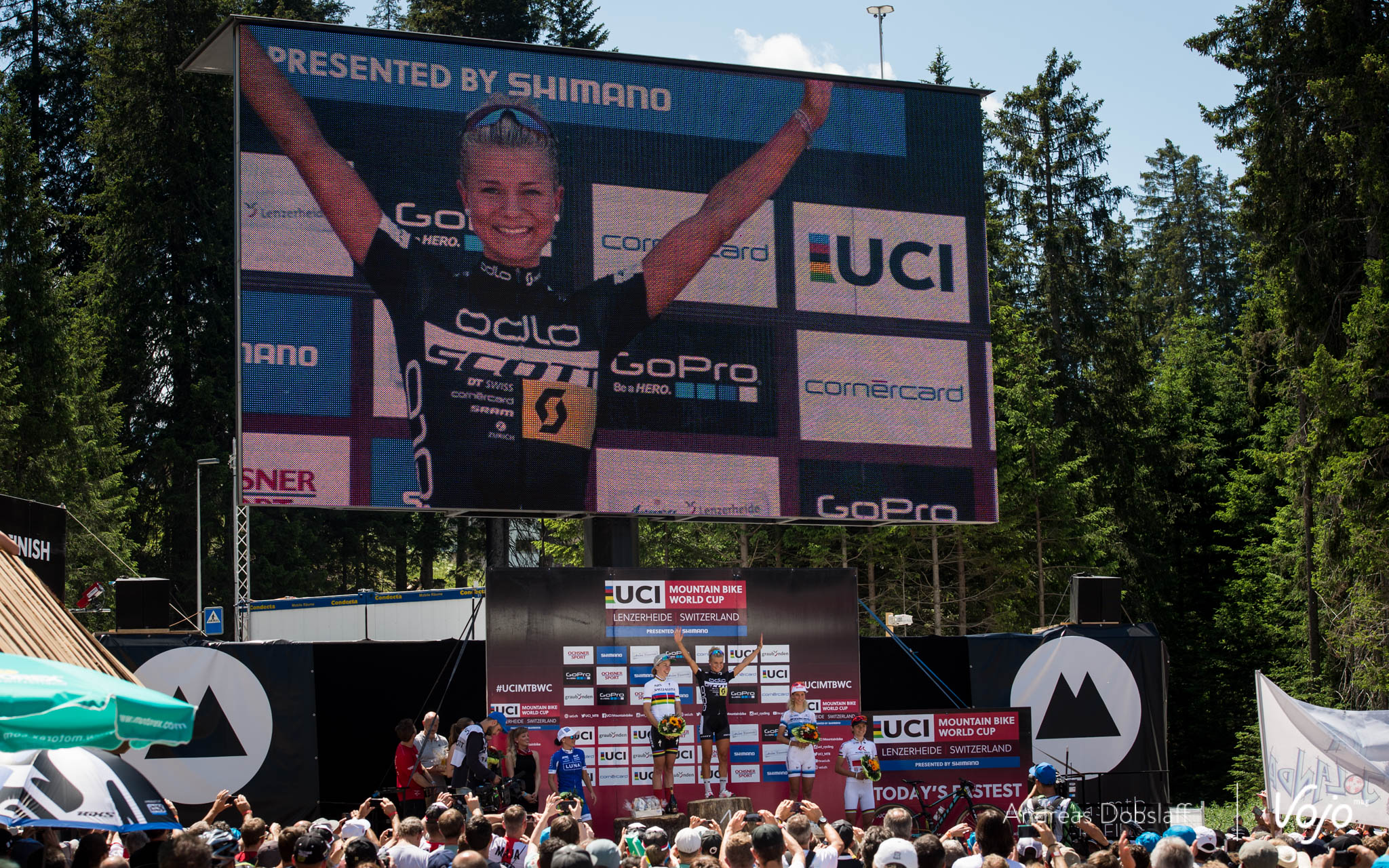 Première victoire en Coupe du Monde Elite, à Lenzerheide en 2016.