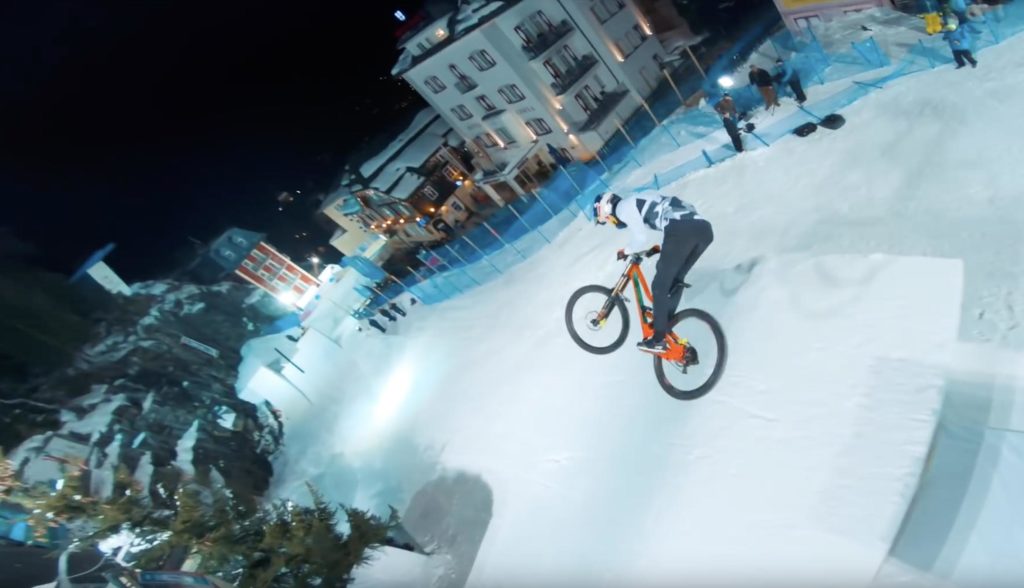 Fabio Wibmer - Crazy ski freestyle course on a mountainbike !