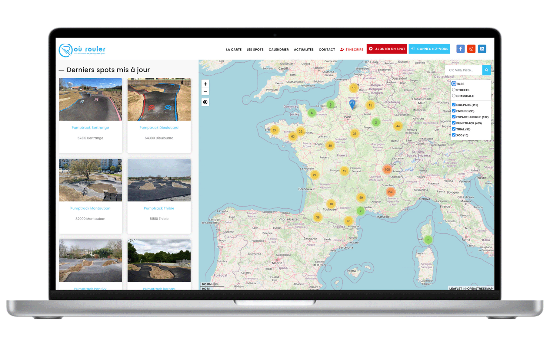 Oùrouler.fr : le site qui recense plus de 800 spots VTT en France